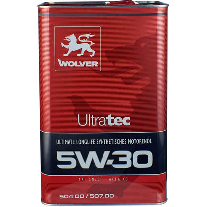 Aceite Motor Wolver 5W-30 Sintético 4 Litros Ultratec C3